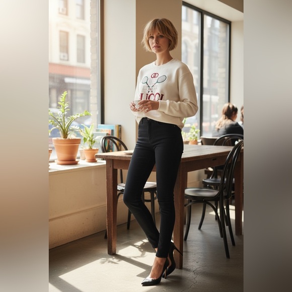 Gucci Cream Tennis Motif Sweatshirt - Picture 9 of 11